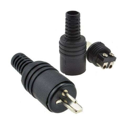 2pcs 2 Pin Black DIN Plug Speaker And HiFi Connector Screw Terminals -CE00035-Veeddydropshipping
