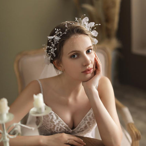 Bride Veils Hairband Wedding Soft Tulle-WF01457-Veeddydropshipping