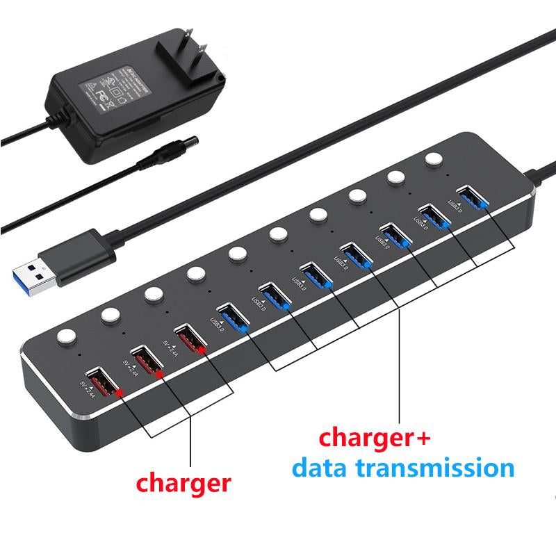 HUB With  Charger Splitter Multiple Expander With Switch-CO00246-Veeddydropshipping