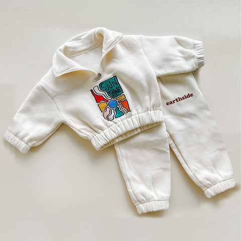 Winter Warm Boys Clothing Sets Thicken Half-Zip Fleece Jacket-TB01229-Veeddydropshipping