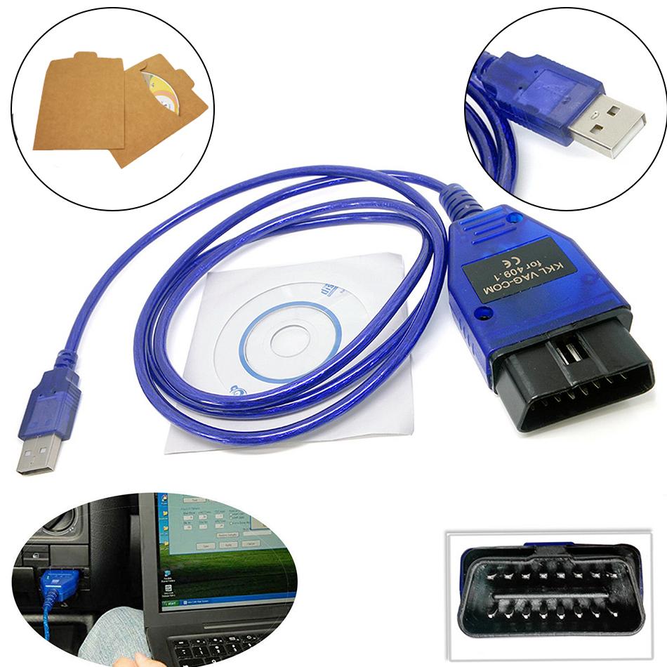Black/Blue VAG-COM 409.1 VAG-COM 409.1 Kkl OBD2 USB Diagnostic-AM00465-Veeddydropshipping