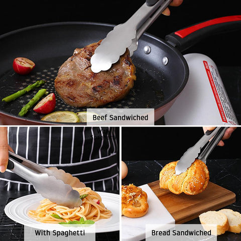 Long Bbq Tongs Non-Slip Handle Stainless Steel-HA01534-Veeddydropshipping