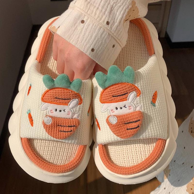 Linen Slippers Women Summer Breathable Platform-BS01302-Veeddydropshipping