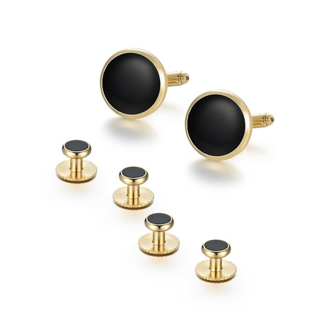 Wed Men Shirts Cufflinks Threaded Studs Set -JW01308-Veeddydropshipping