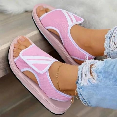 Sandals Ladies Sandals Wedge Beach Shoes Low Top Platform Pumps-BS00812-Veeddydropshipping