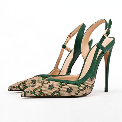 Women Shoes Fashion Letter Style Stiletto Heel Women&#39;s Party-BS00868-Veeddydropshipping