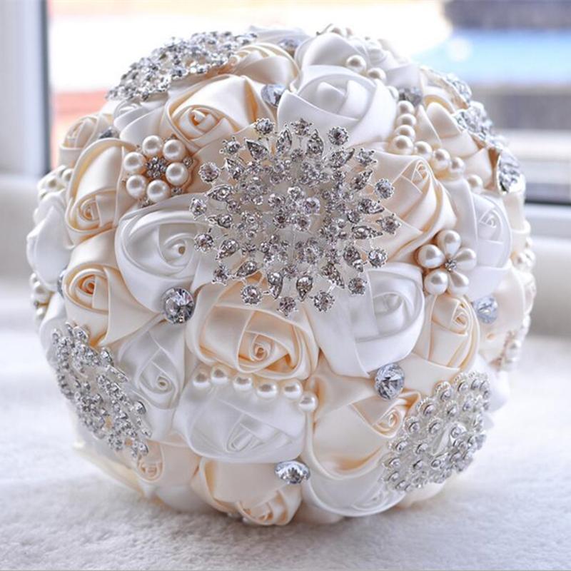 Artificial Wedding Bouquets Flower Rhinestone-HA00748-Veeddydropshipping