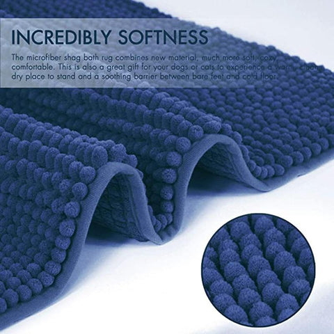 Non-Slip Shaggy Bath Mats Absorbent Shower Carpets-HA00572-Veeddydropshipping