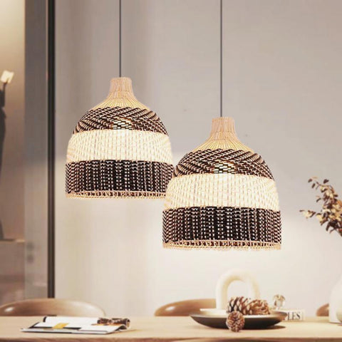 Rattan Chandelier Handmade Art-TI00390-Veeddydropshipping