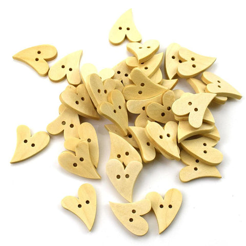Wooden Buttons Heart Shape Sewing Accessories-HA00163-Veeddydropshipping