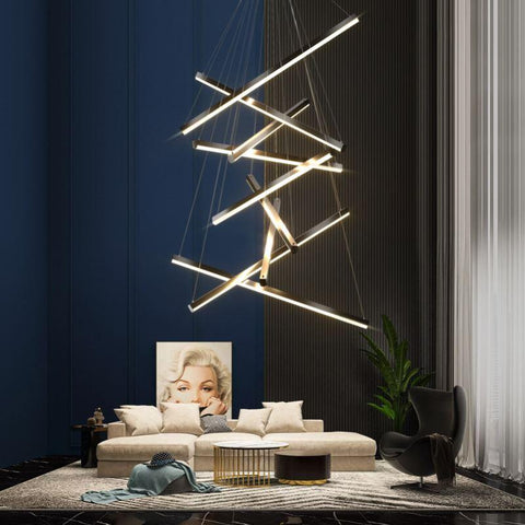 Minimalist Line Iron Chandelier Light-TI00325-Veeddydropshipping