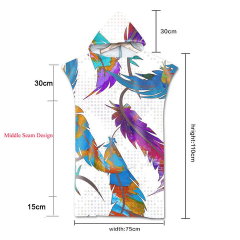 Customizable Summer Fruit Microfiber Quick Dry Hooded Beach Towel Adult Kids Swim -OS00264-Veeddydropshipping