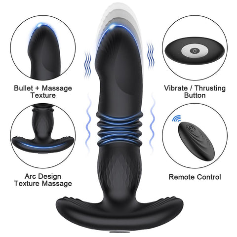 Telescopic Vibrating Butt Plug Anal APP Vibrator Wireless Remote Sex Toys -BH01179-Veeddydropshipping