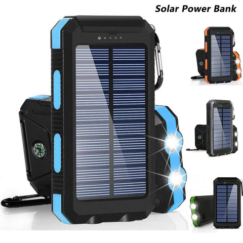 20000mAh Portable Solar Power Bank Charging Poverbank Three defenses External Battery-PA00070-Veeddydropshipping