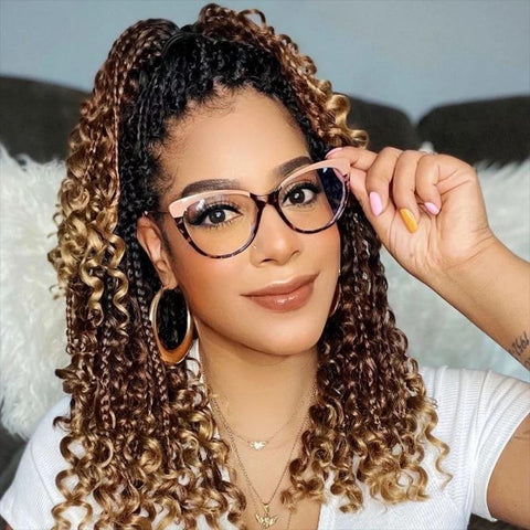 Blocking Cat Eye Glasses Frame-WF01299-Veeddydropshipping