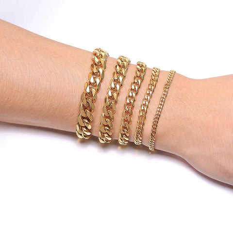 Chunky Miami Curb Chain Bracelet Stainless Steel Cuban -JW00256-Veeddydropshipping