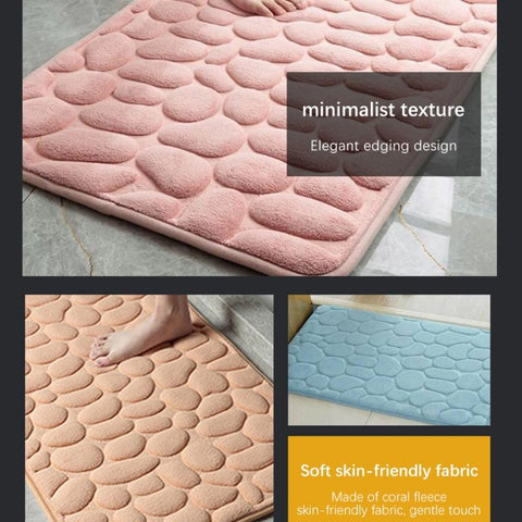 Bathroom Cobblestone Embossed Non Slip Mat-HA00416-Veeddydropshipping