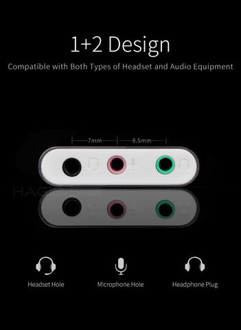 External Sound Card Converter Splitter Adapter Converter Headphone-CO00167-Veeddydropshipping