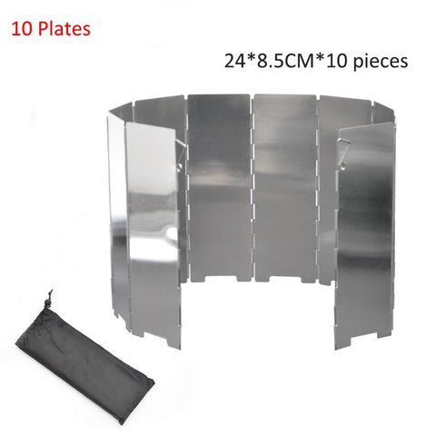 Shield Folding Outdoor Picnic BBQ Gas Stove Camping Screen-OS01248-Veeddydropshipping