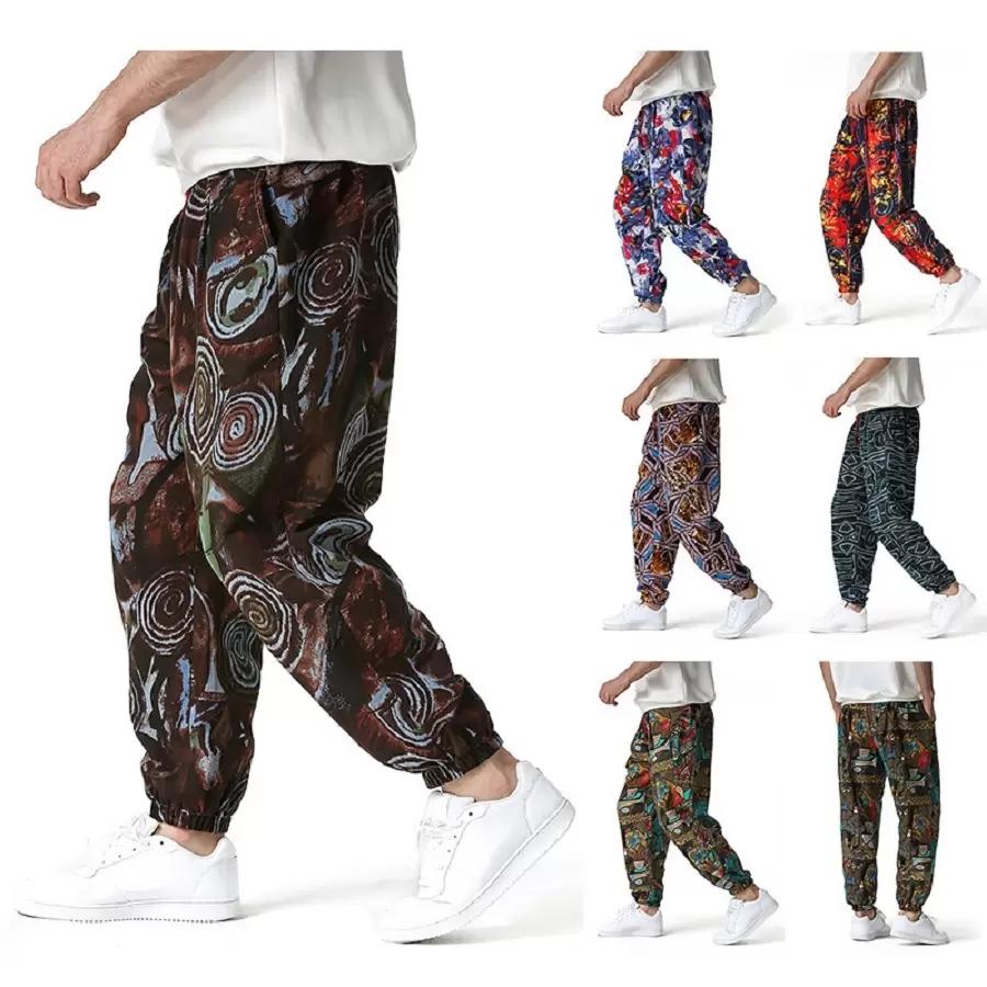 Cotton Linen Sport Joggers Casual Trouser-MF00632-Veeddydropshipping