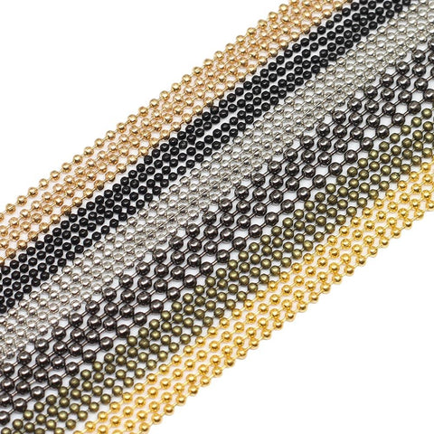 Metal Ball Bead Chains Findings Bulk Necklace Chain diy-JW01542-Veeddydropshipping
