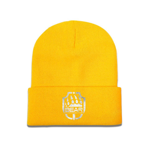 Beanies Caps Bear Knitted Winter Warm Bonnet-MF00959-Veeddydropshipping