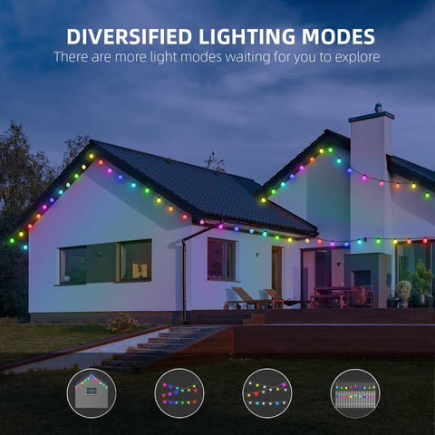 G40 Globe Outdoor LED String Lights DIY Shatterproof Bulbs Waterproof for Patio-TI00921-Veeddydropshipping