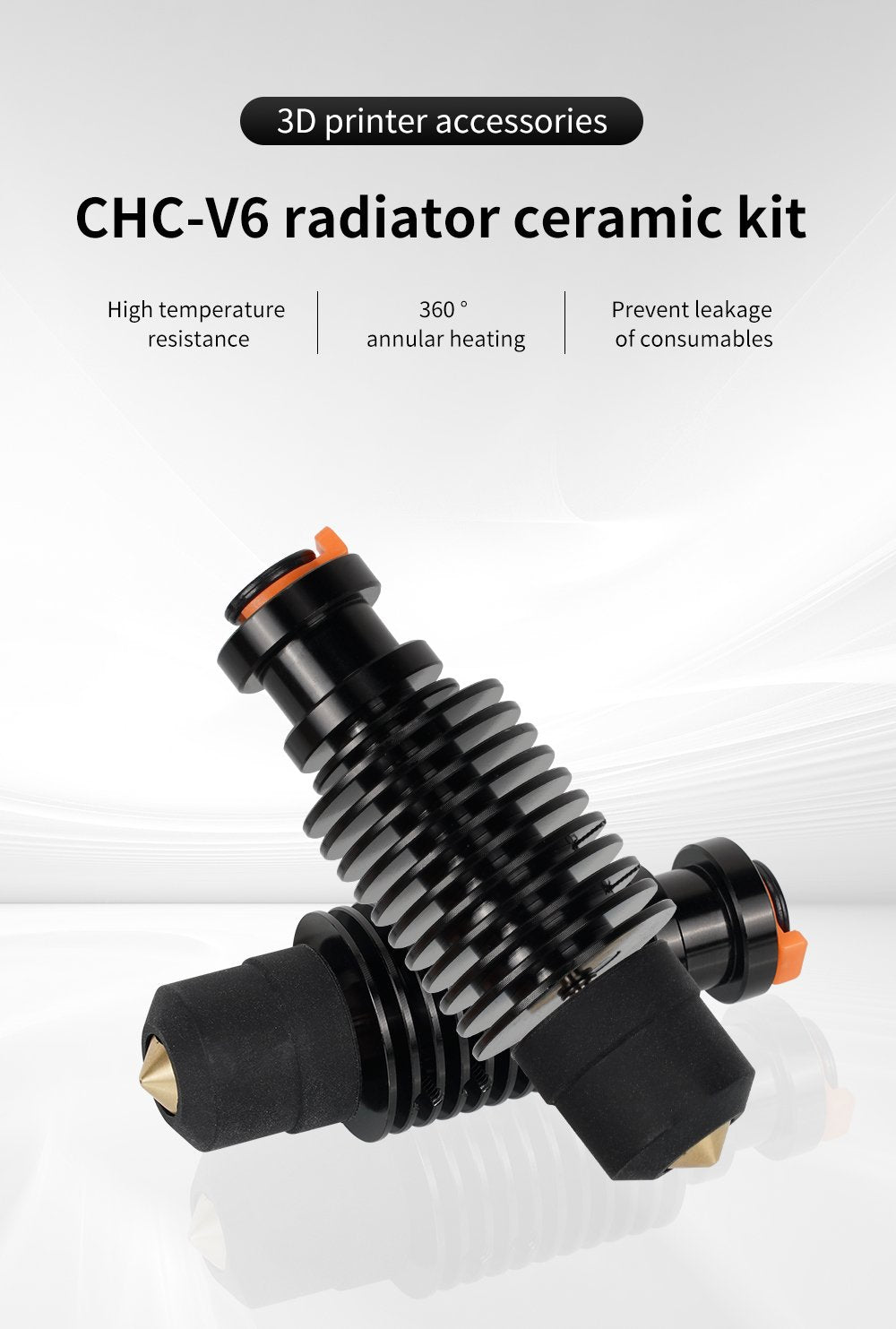 CHC V6 Hotend Ceramic Heating Core M6 smooth thread For V6 Hotend ender 3 CR10-Veeddydropshipping