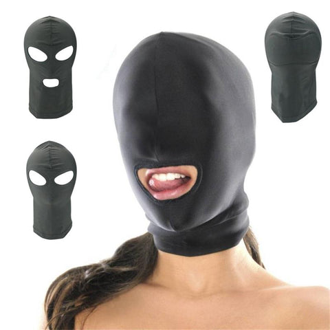 Sexy Toys for Couples Fetish Open Mouth Hood Mask Head Black Adult -BH01355-Veeddydropshipping