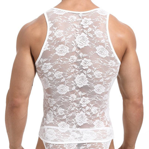 Tank Tops Sexy Transparent Mesh Elastic Fitted-MF00019-Veeddydropshipping