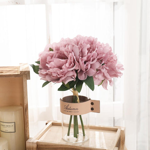 Silk Artificial Peony Bouquet Flowers Decoration-HA00719-Veeddydropshipping