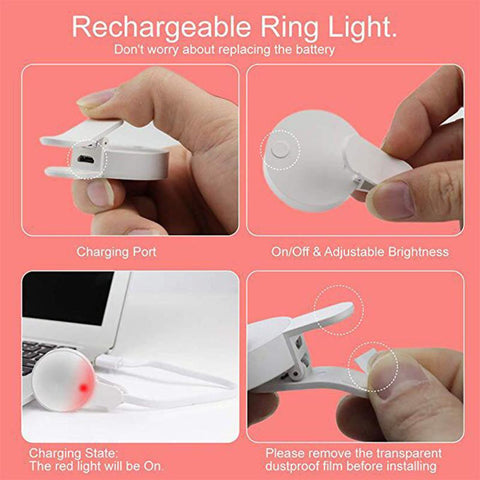 Universal Selfie LED Ring Flash Light Portable Mobile Phone 9 Lamp Beauty Lighting Night-PA00823-Veeddydropshipping