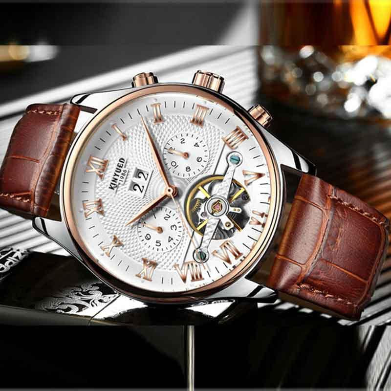 luxury  watches Men Skeleton Mechanical Automatic analog watch -JW00703-Veeddydropshipping