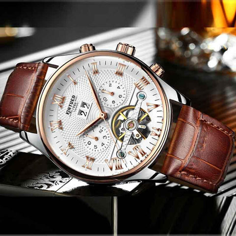 luxury  watches Men Skeleton Mechanical Automatic analog watch -JW00703-Veeddydropshipping