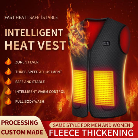 Fashion Winter Coat Intelligent USB Heating-HA01143-Veeddydropshipping