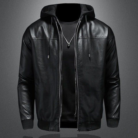 Casual Hooded Jacket Fashion Trend Motorcycle Clothing-MF01360-Veeddydropshipping