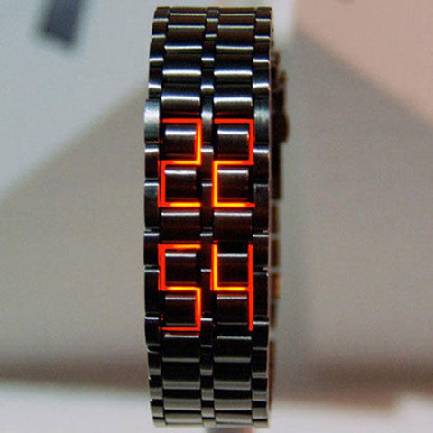 Fashion Black Full Metal Digital Watch Men Watches-JW00758-Veeddydropshipping