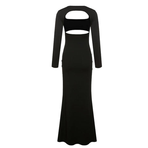 Maternity Dresses For Photo Shoot Sexy Cut Out Front Open Backless Maxi-TB00556-Veeddydropshipping