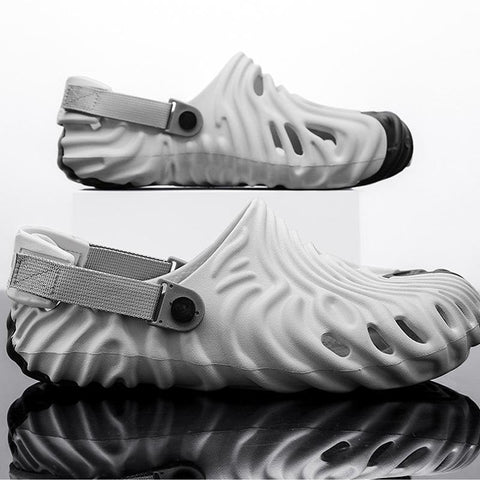 Runway Slippers Clogs Solid Hollow Design Beach Outside Soft-BS01472-Veeddydropshipping