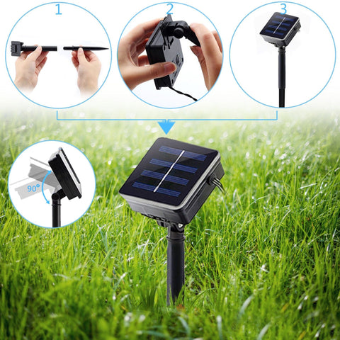 Solar String Christmas Lights Outdoor 100LED Waterproof Flower Garden-TI00811-Veeddydropshipping