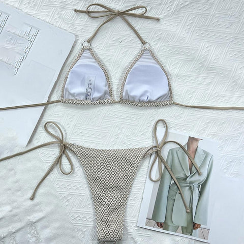 Sexy Solid Bikini Swimsuit Women Two Piece Swimwear for Women 2022 Bikini Swimwear-OS00087-Veeddydropshipping