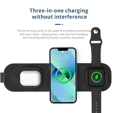 30W 3 In 1 Magnetic Wireless Charger Pad For iPhone 14 13 12 11 Apple Watch 8 7 6 Airpods-PA01039-Veeddydropshipping