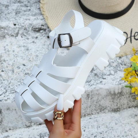 Heel Sandals Roman Shoes Summer Casual Beach Sandals-BS00869-Veeddydropshipping