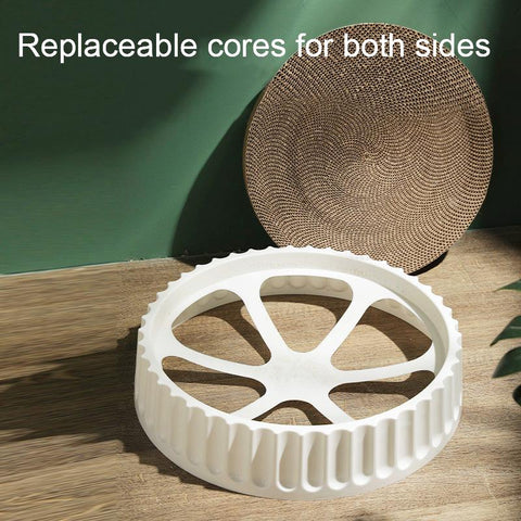 Round Cat Scratcher Pad Grinding Claws Cardboard-HA01418-Veeddydropshipping