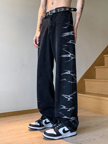 Wide Leg Denim Trousers Y2k Street Style High Quality-MF00583-Veeddydropshipping