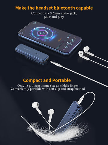 Bluetooth 5.1 Audio Receiver Portable Wireless Adapter 3.5mm AUX APTX APTX-LL -CE01157-Veeddydropshipping