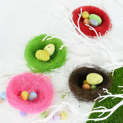 Artificial Bird Nest Easter Party Decor-HA00637-Veeddydropshipping