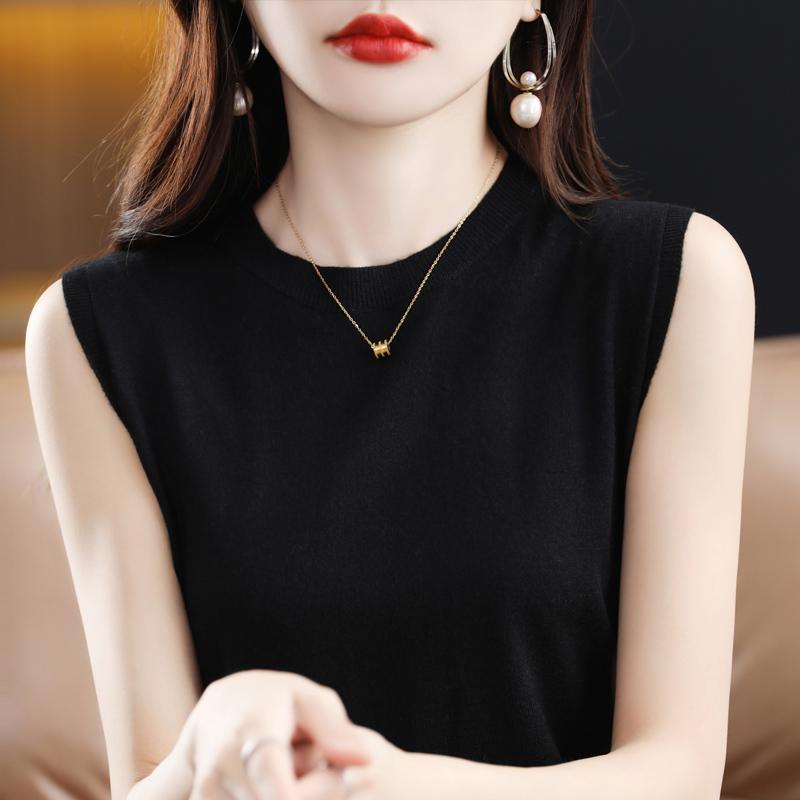 Sleeveless Vest Women Elegant Casual Warm Sweater-WF00063-Veeddydropshipping