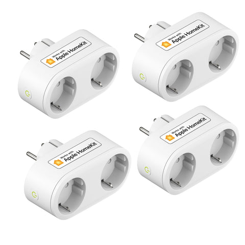 Meross HomeKit 2 In 1 WiFi Smart Plug Dual Outlet EU Smart Socket Remote-TI01111-Veeddydropshipping