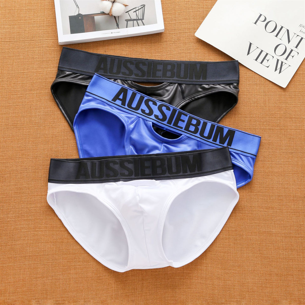 men&#39;s imitation leather boxers youth bright color small-MF01690-Veeddydropshipping